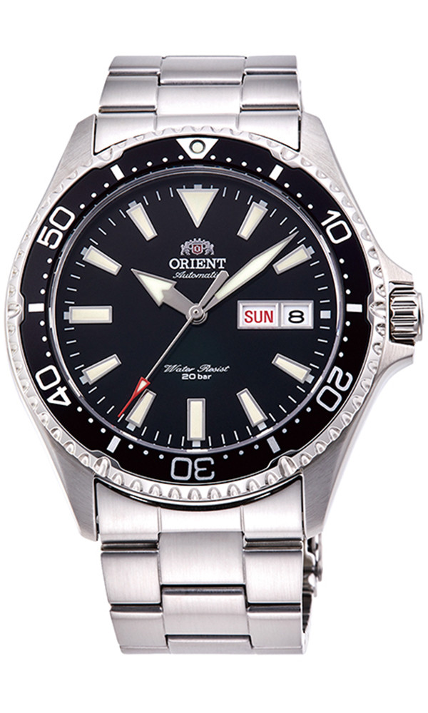 Orient Kamasu RA-AA0001B black dial 42mm Orient DIVERS automatic men's watch Sapphire Glass stainless steel bracelet