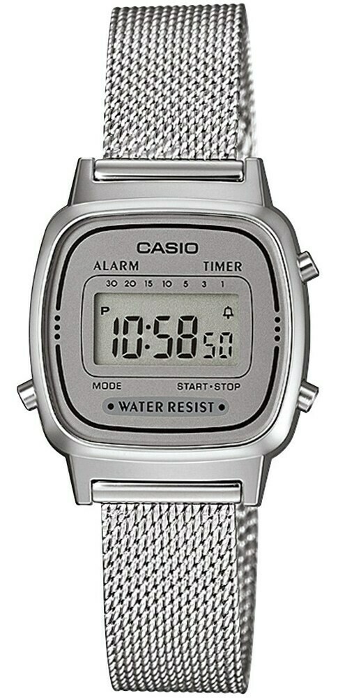 Reloj Casio digital LA670WEM-7EF correa de acero water resist