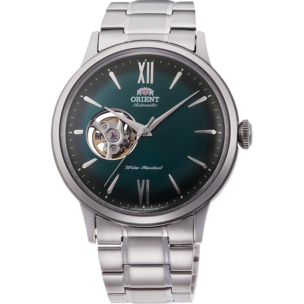 Orient Helios Sport RA-AG0026E automatic men's watch GREEN dial stainless steel bracelet