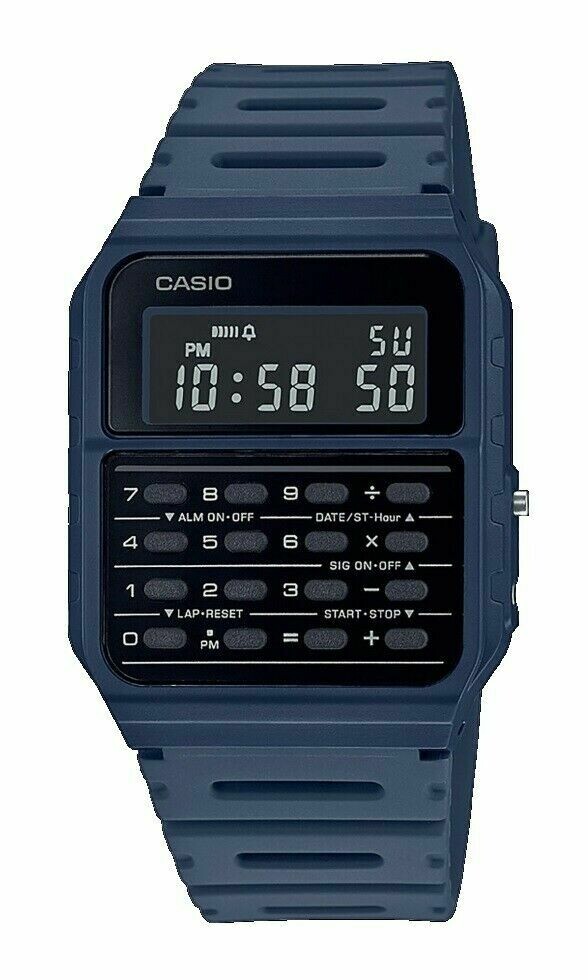 Casio Calculator Watch CA-53WF-2B Blue - Alarm - Stopwatch