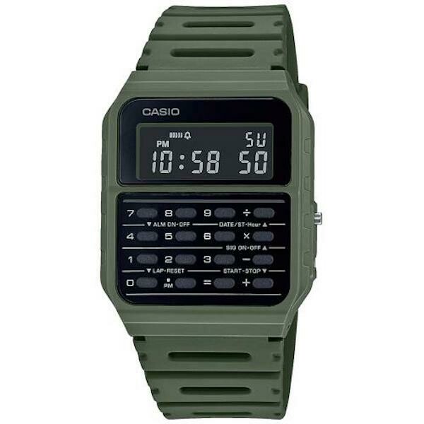Casio Calculator Watch CA-53WF-3B Green - Alarm - Stopwatch