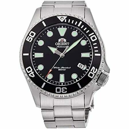 Orient RA-AC0K01B Orient New Triton automatic divers men's watch black dial sapphire glass stainless steel bracelet