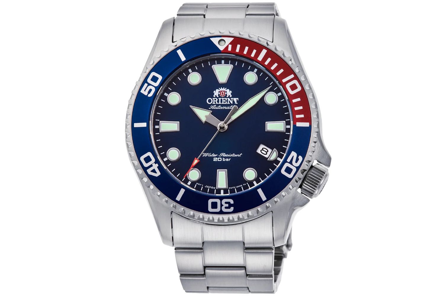 Orient New Triton RA-AC0K03L "pepsi" automatic men's watch divers 43.4mm sapphire glass