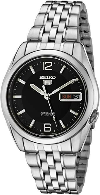 Seiko 5 SNK393K1 Seiko automatic men's watch black dial stainless steel bracelet