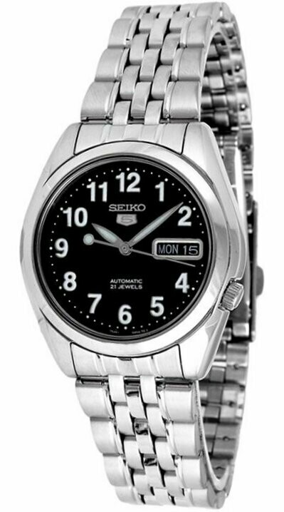 Seiko 5 SNK381K1 Seiko automatic men's watch black dial stainless steel bracelet