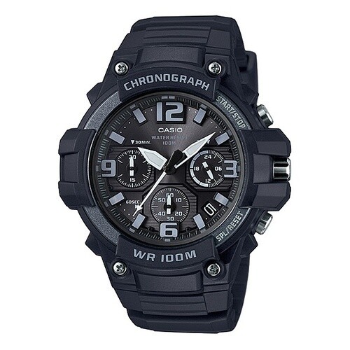 reloj deportivo hombre CASIO MCW-100H-1A3 Pantalla de Neón Cronómetro 100M correa de goma
