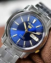 Seiko 5 SNKL79K1 automatic men's watch blue dial 37mm stainless steel bracelet