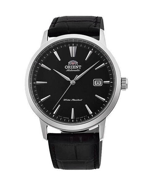 Orient Simphony RA-AC0F05B automatic men's watch, black dial, 41.6 mm, leather strap RA-AC0F05B10B