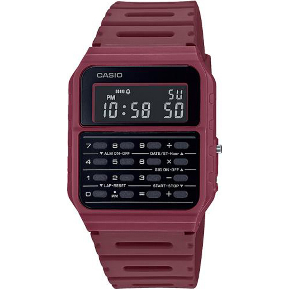 Casio Calculator Watch CA-53WF-4B Red - Alarm - Stopwatch