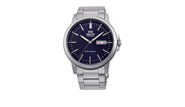 Orient Conmuter RA-AA0C02L automatic men's watch blue dial 41.9mm stainless steel bracelet hand-hacking self-winding 50m water resist