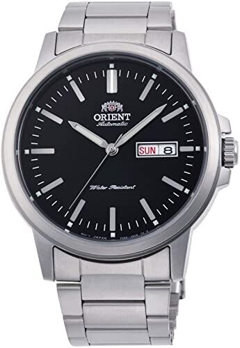 Orient Conmuter RA-AA0C01B automatic men's watch black dial 41.9mm stainless steel bracelet Hand-hacking Self-winding 50m water resist
