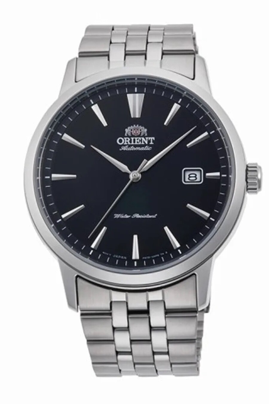 Orient Symphony RA-AC0F01B automatic men's watch black dial 41.6mm stainless steel bracelet 50m water resist
