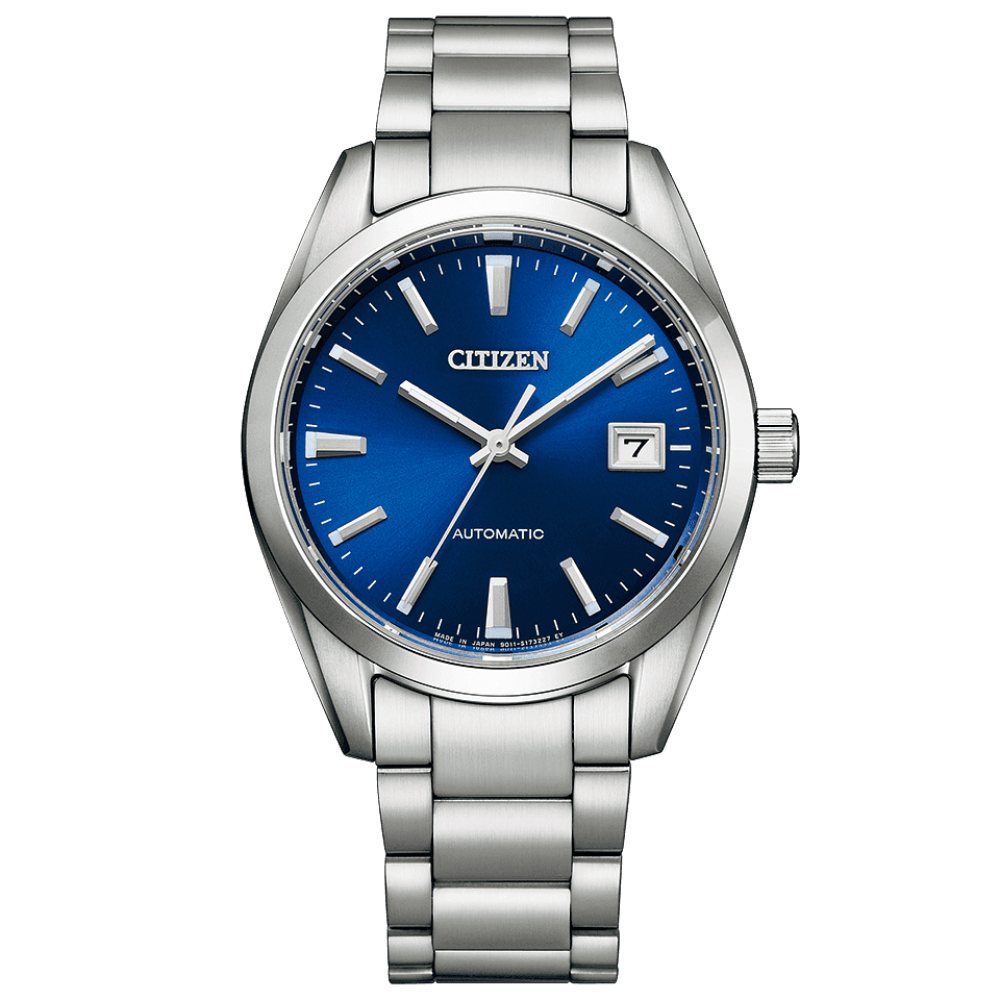 Citizen NB1050-59L JDM 38mm automatic men's watch blue dial Sapphire crystal 100m WR stainless steel bracelet Japan Domestic Market