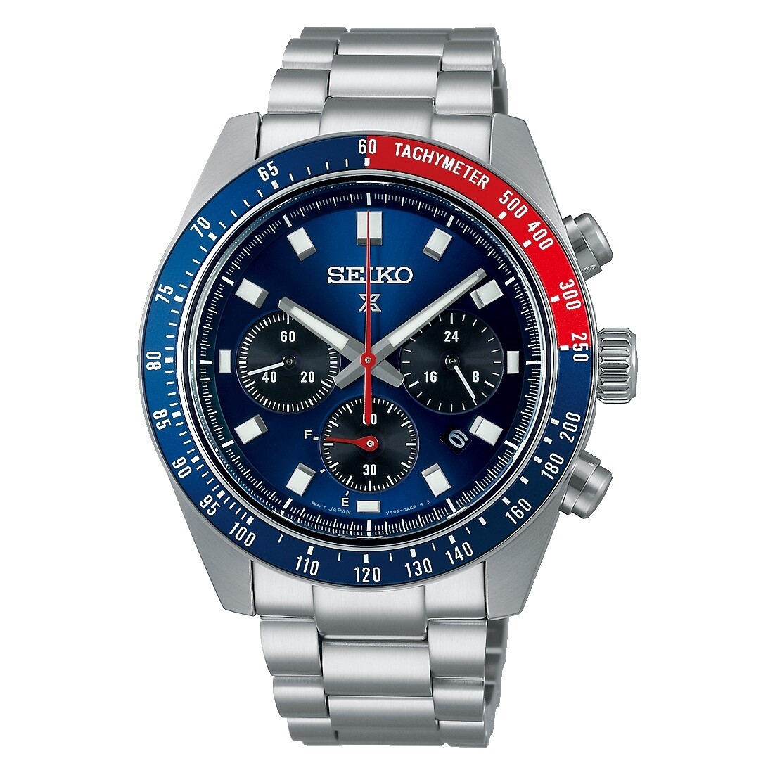 Seiko Prospex Speedtimer ‘Go Large’ Solar SSC913P1 “Pepsi”  41.4mm sapphire crystal 100m WR