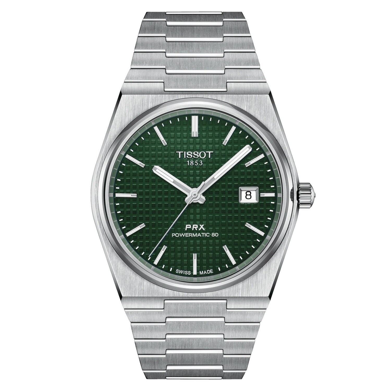 TISSOT PRX POWERMATIC 80 40mm Sapphire crystal 100m automatic men’s watch stainless steel bracelet green dial