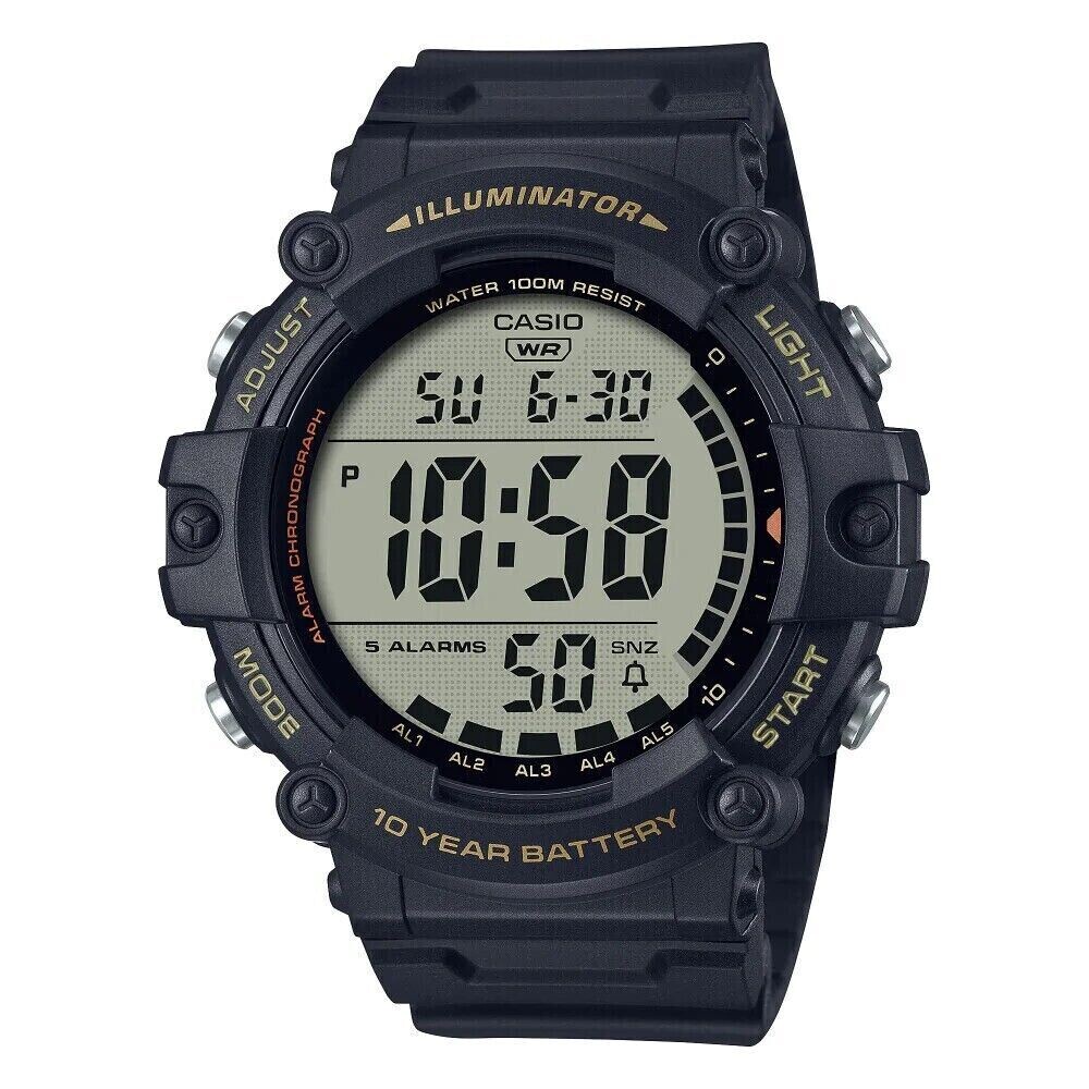 Casio AE-1500WHX-1A 100m WR 10 year battery World Time chronometer alarm