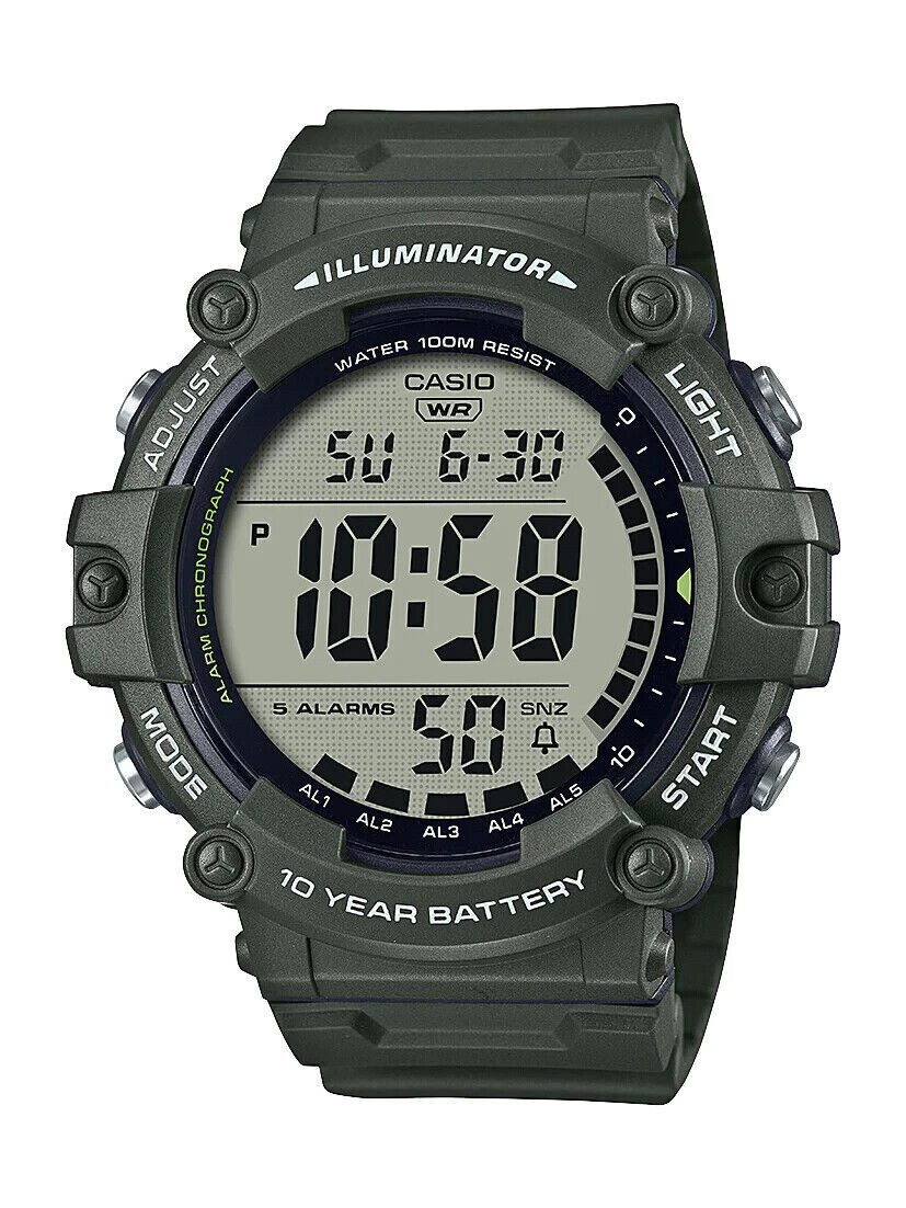Casio AE-1500WHX-3A 100m WR 10 year battery World Time chronometer alarm