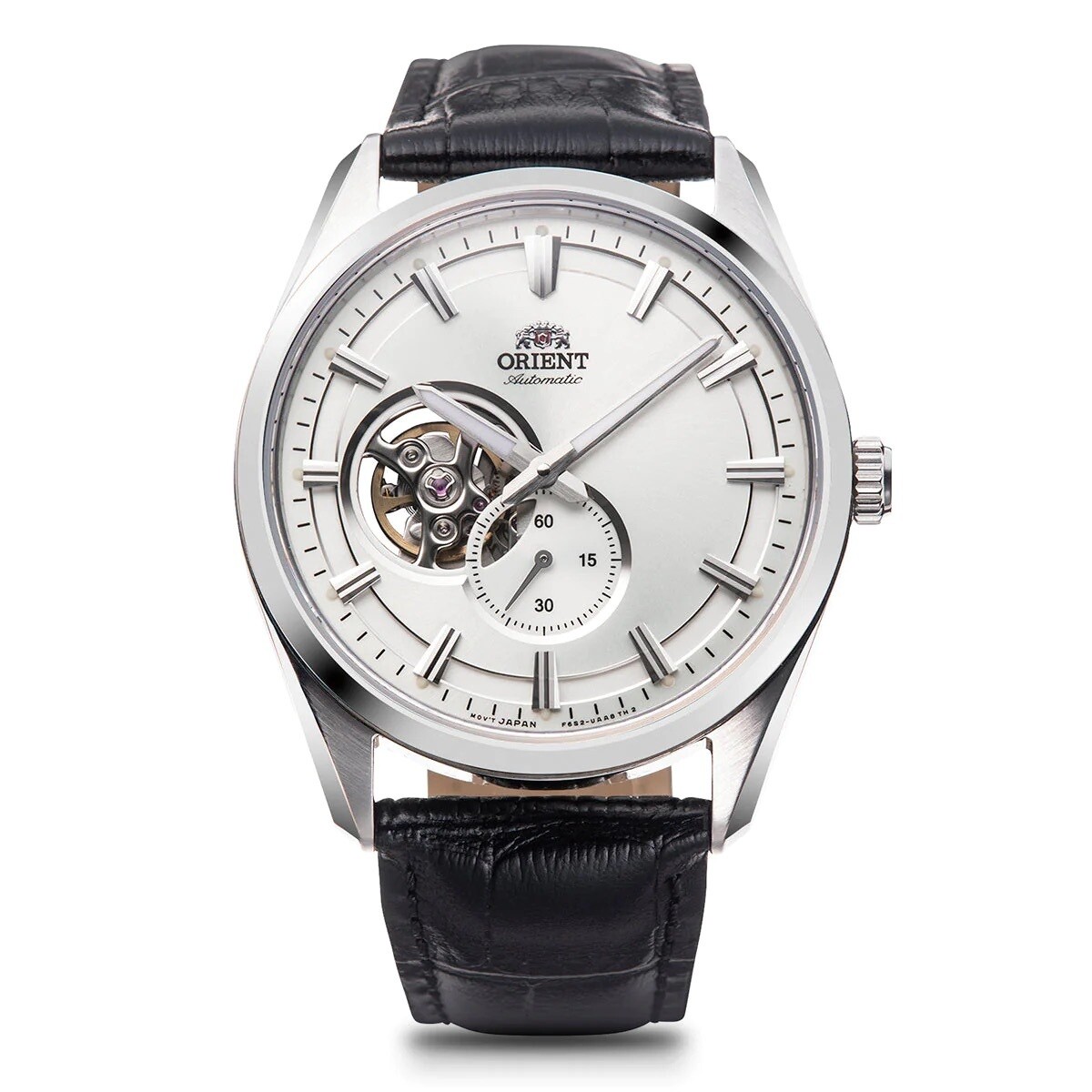 Orient Contemporary RN-AR0003S JDM 40.8mm Semi-Skeleton sapphire crystal leather band automatic men’s watch  Japan Domestic Market