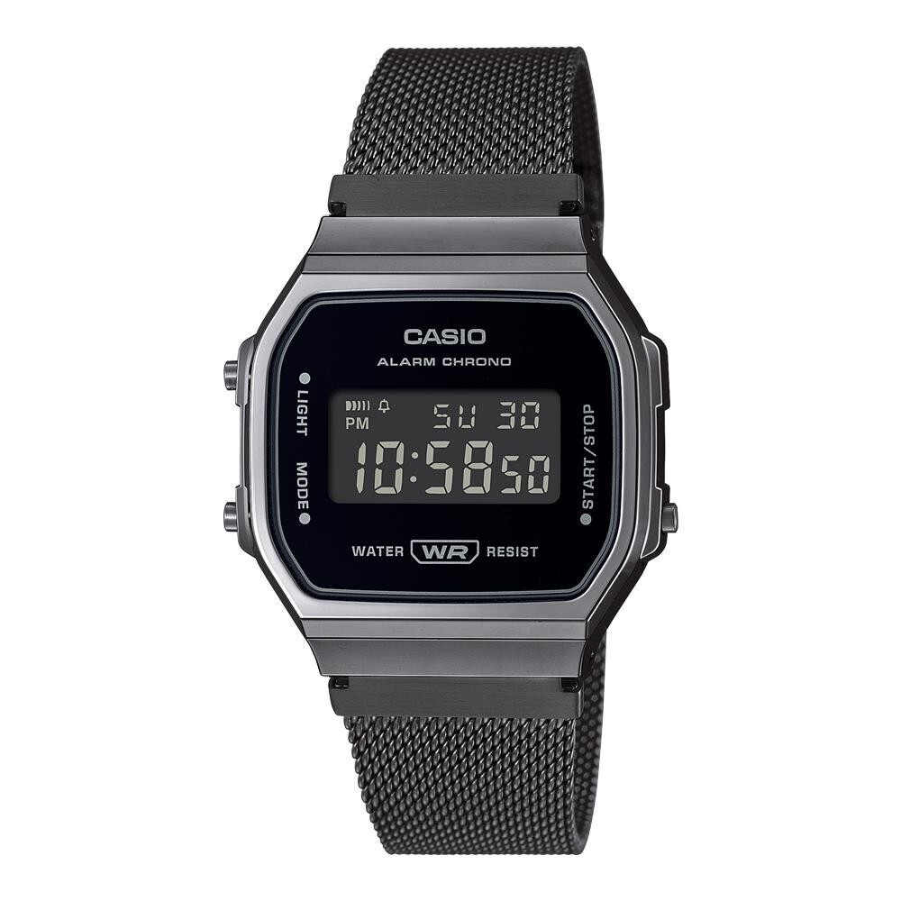Reloj Casio Colecction Vintage Iconic a168wemb-1b gun metal correa de acero inoxidable