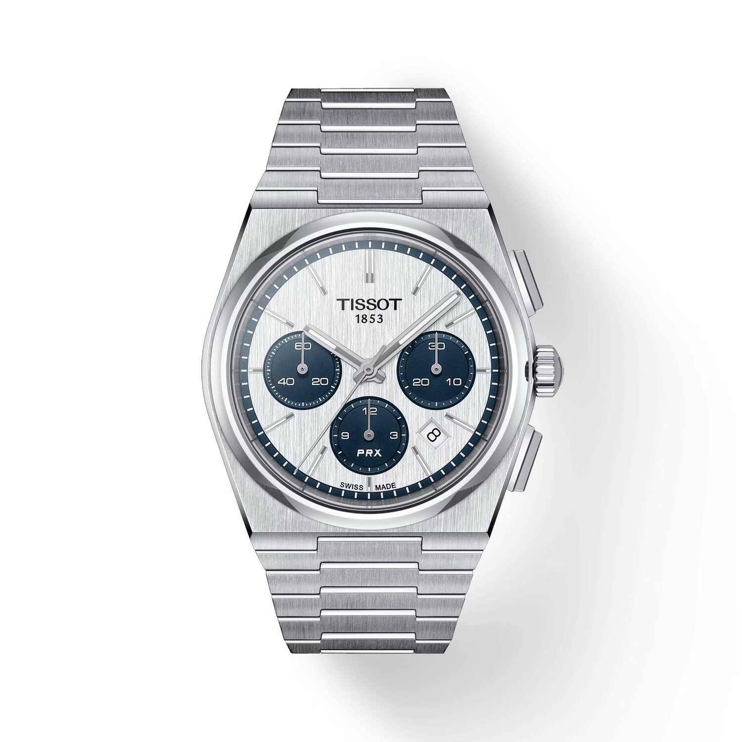 TISSOT PRX AUTOMATIC CHRONOGRAPH T137.427.11.011.01 42mm 100m WR  60h power reserve sapphire crystal anti-reflective automatic men’s watch