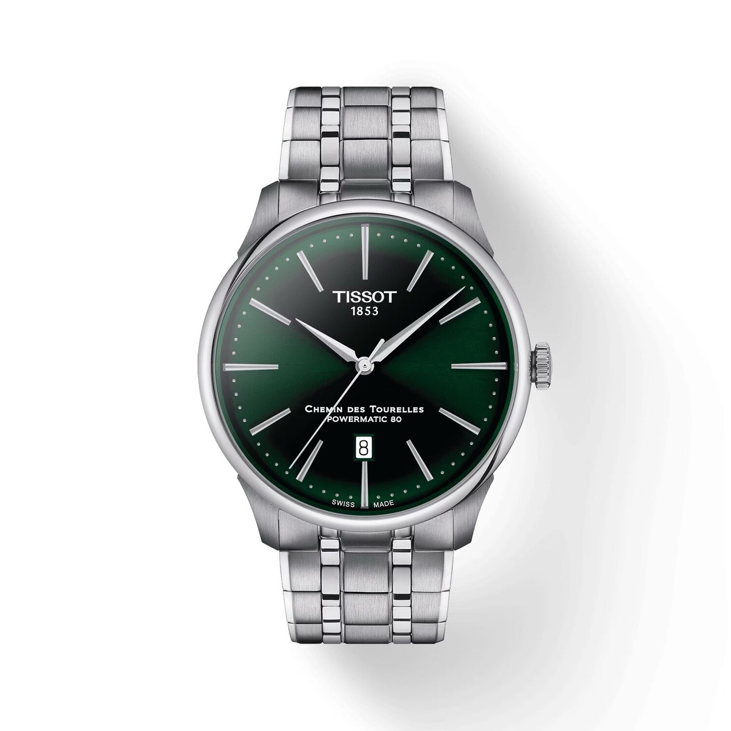 ​TISSOT CHEMIN DES TOURELLES POWERMATIC 80 42 MM  T139.407.11.091.00 sapphire crystal 50m WR automatic men’s watch 80h power reserve stainless steel bracelet