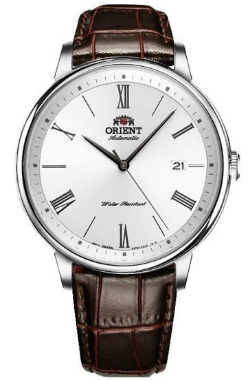 Orient Contemporary RA-AC0J06S 42.4mm 50m WR leather band automatic men’s watch supports hand winding