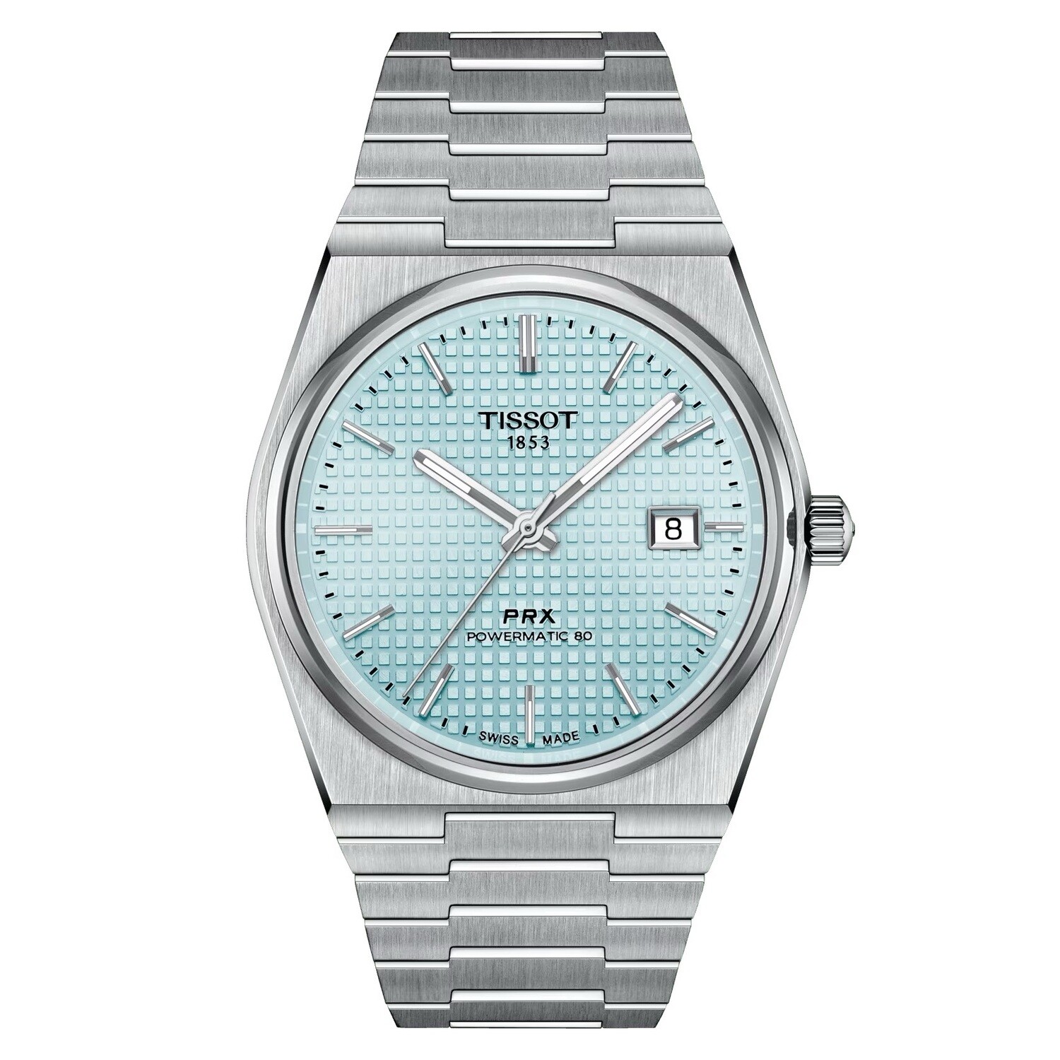 TISSOT PRX POWERMATIC 80 T137.407.11.351.00 ICE BLUE TIFFANY  40mm 80h power reserve 100m WR automatic men’s watch