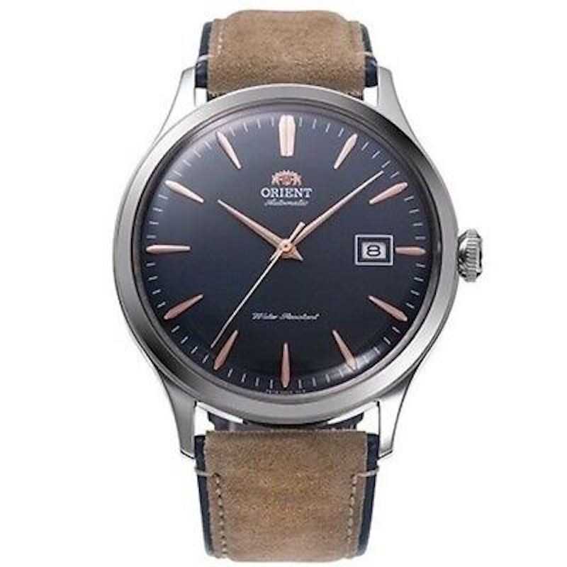 Orient Bambino RA-AC0P02L  42mm automatic men’s watch leather band accepts Hand-winding