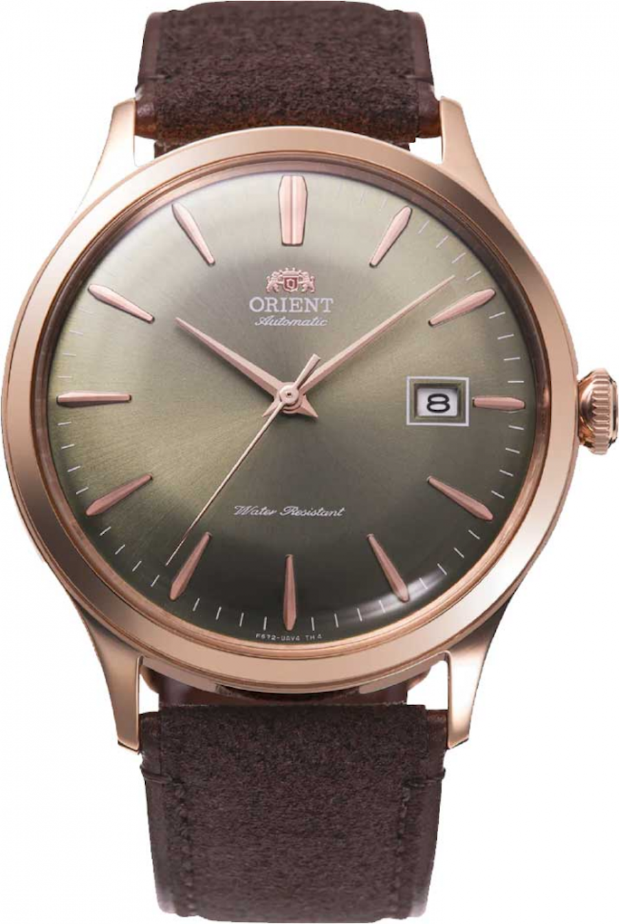 Orient Bambino RA-AC0P04Y  42mm automatic men’s watch leather band accepts Hand-winding