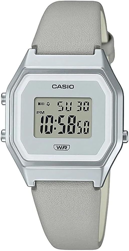 Reloj mujer Vintage Iconic Casio Tiffany LA680WEL-8E alarma cronómetro luz LED correa de cuero