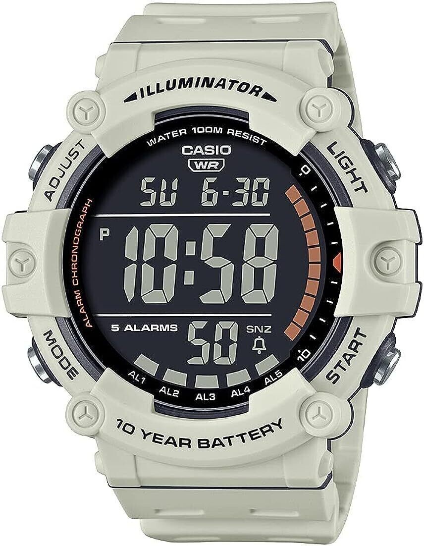 ​Casio AE-1500WH-8b2v man digital sports watch led light 10 years battery 5 alarms