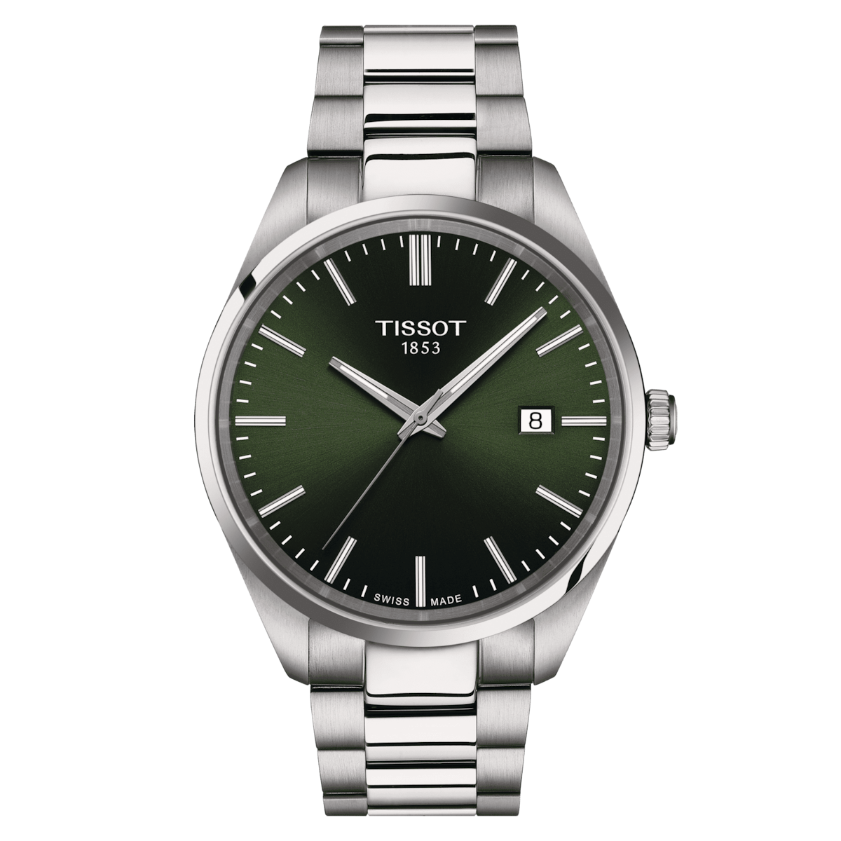 men's watch TISSOT PR 100 T150.410.11.091.00 40mm sapphire crystal Quick-release interchangeable bracelet 100m WR