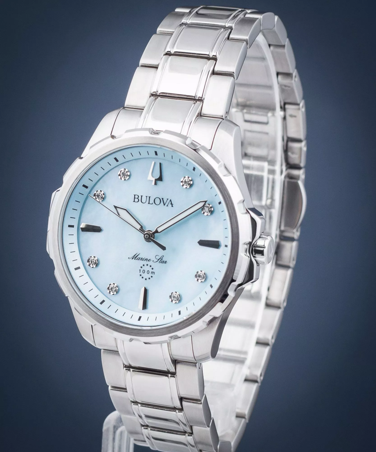 watch Bulova Marine Star 96P248 38mm 100m WR sapphire crystal steel strap