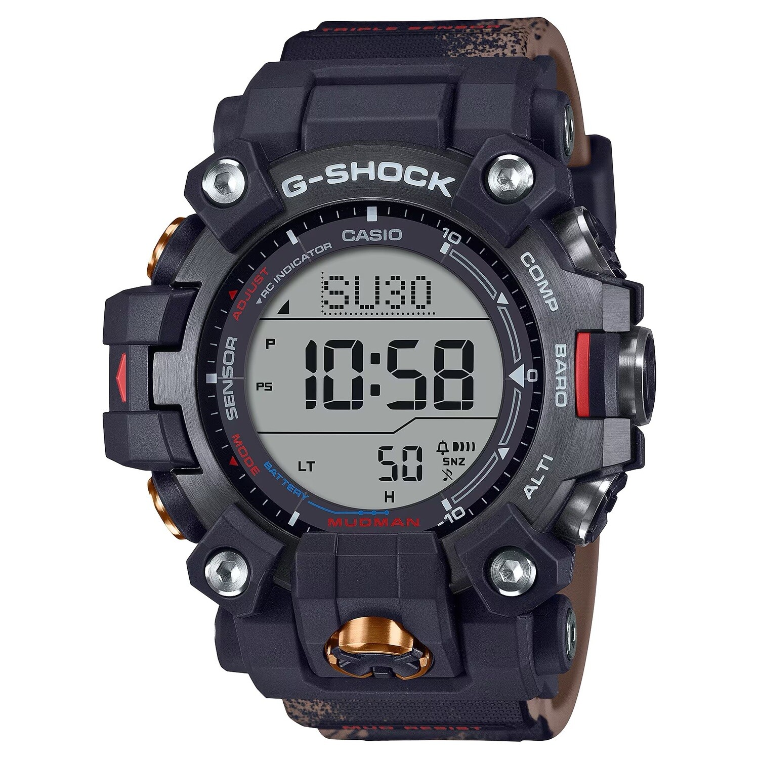 Casio Mudmaster Toyota Land Cruiser GW-9500TLC-1JR JDM 200m WR Digital Compass Barometer Altimeter Mud and shock resistant altimeter Solar radio controlled man's watch Casio Mudmaster Toyota Land Cruiser GW-9500TLC-1JR JDM 200m WR Digital Compass Bar