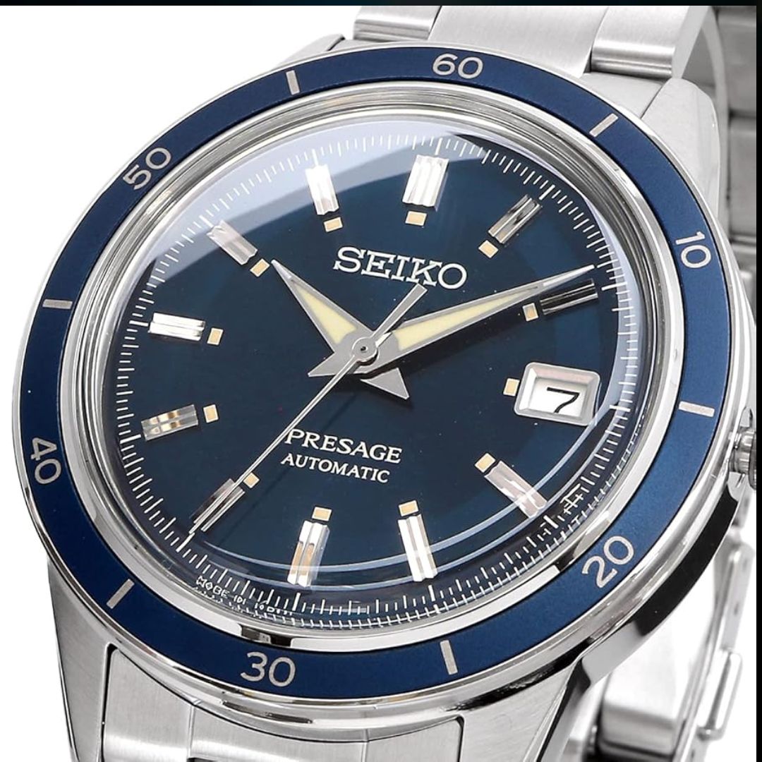 Seiko Presage Style 60's Automatic Men's Watch SRPG05J1 40.8mm 50m WR steel strap