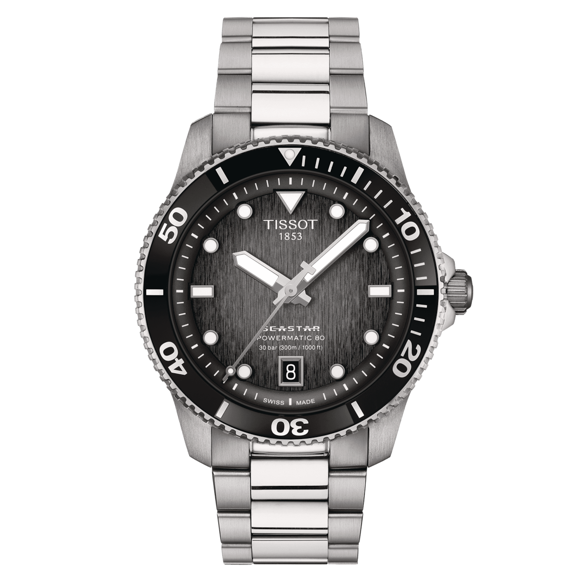 TISSOT SEASTAR 1000 POWERMATIC 80 40MM T120.807.11.051.00 40mm 300m WR sapphire crystal 80h power reserve automatic men's diving watch