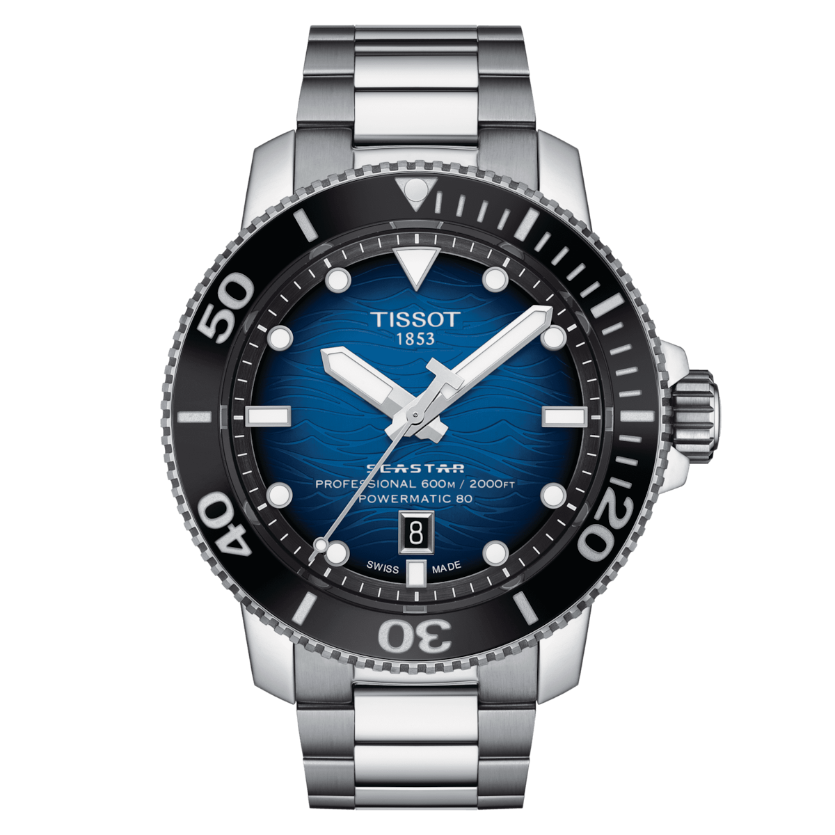 TISSOT SEASTAR 2000 PROFESSIONAL POWERMATIC 80 automatic men's diving watch  T120.607.11.041.01 46mm 600m WR 80h power reserve