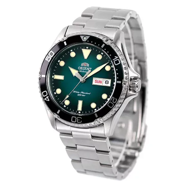Orient New Kamasu RN-AA0811E JDM green dial 41.8mm stainless steel strap sapphire crystal 200m water resist JDM (Japan domestic market)