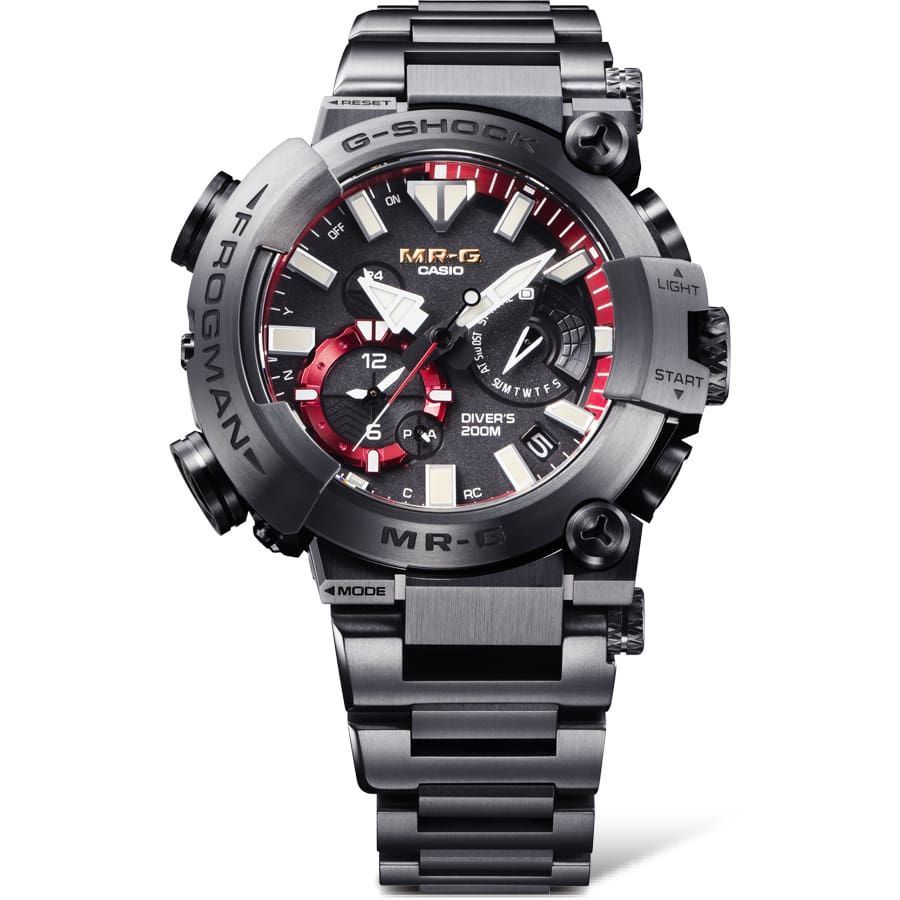 CASIO WATCH G-SHOCK MR-G FROGMAN MRG-BF1000B-1AJR JDM LIMITED EDITION Made in Japan 49.7MM 200M WR Case titanium bezel and strap World Time Smartphone Link/App sapphire crystal spherical anti-reflective glass radio-controlled Multiband 6 JDM (Japan d