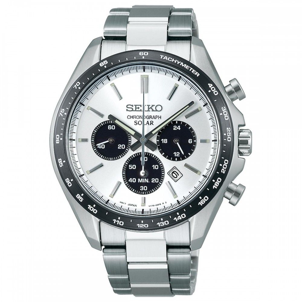 solar chronograph watch Seiko Selection SBPY165 JDM 42.2MM 100M WR sapphire crystal sapphire crystal steel strap JDM (Japanese Domestic Market)