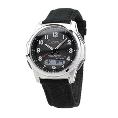Solar Radio-Control Casio Wave Ceptor WVA-M630B-1AJF JDM 42.1MM Tough Solar Multi-Band 6 50M WR fabric strap JDM (Japanese domestic market)