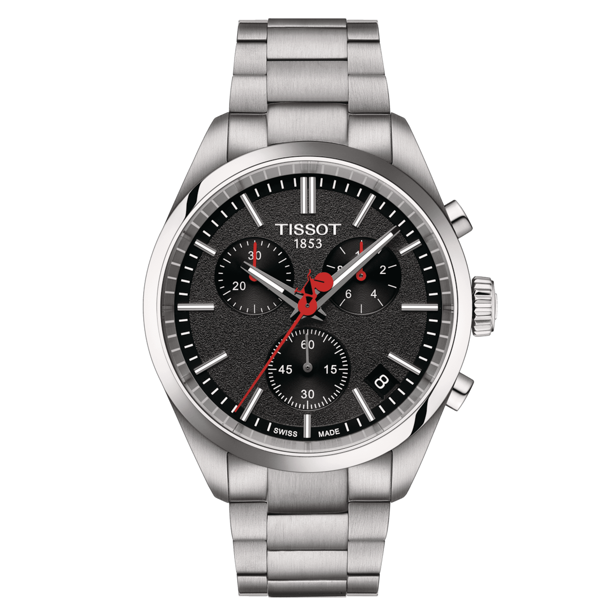 men's chronograph watch Tissot PR 100 Vuelta T150.417.11.051.01 40mm 100m WR sapphire crystal
