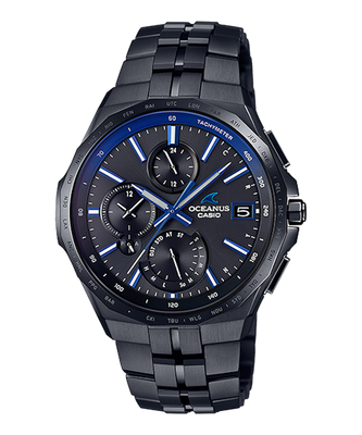 Casio Oceanus Manta All-Black OCW-S5000B-1AJF JDM 42.3mm 100m WR titanium case and strap titanium anti-reflective sapphire crystal glass made in Japan JDM (Japan domestic market)