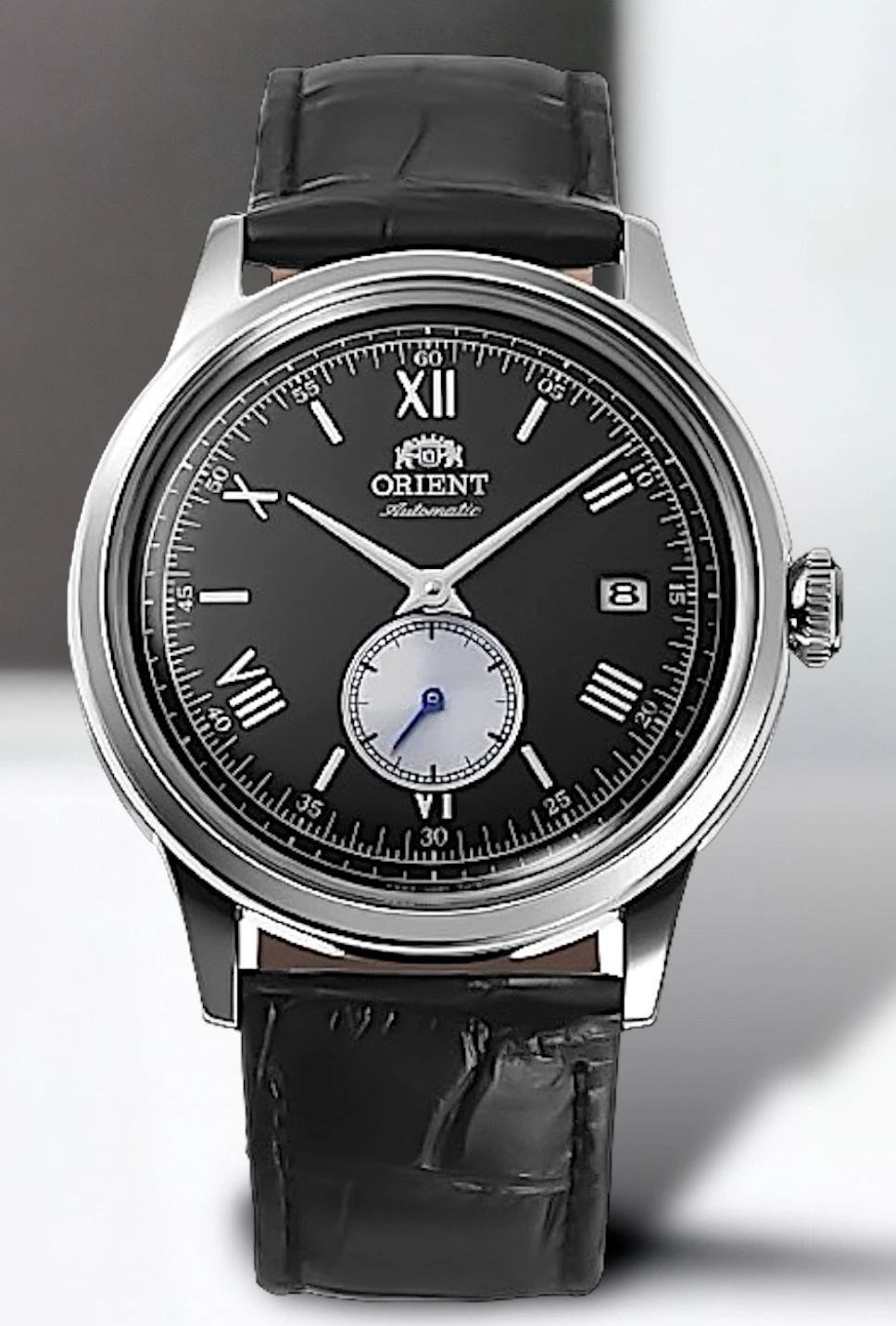 Orient Bambino Small Seconds​ RA-AP0101B 38.4mm automatic men's watch with leather strap (manual winding supported)