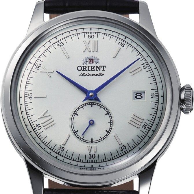 Orient Bambino  Small Seconds RA-AP0104S 38.4mm automatic men's watch with leather strap (manual winding supported)
