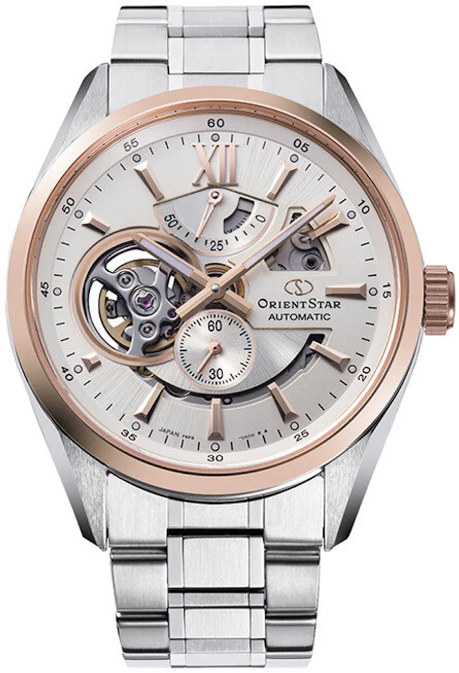Orient Star Skeleton Contemporary men's automatic watch RE-AV0123G 41mm 100m WR sapphire crystal sapphire crystal stainless steel strap
