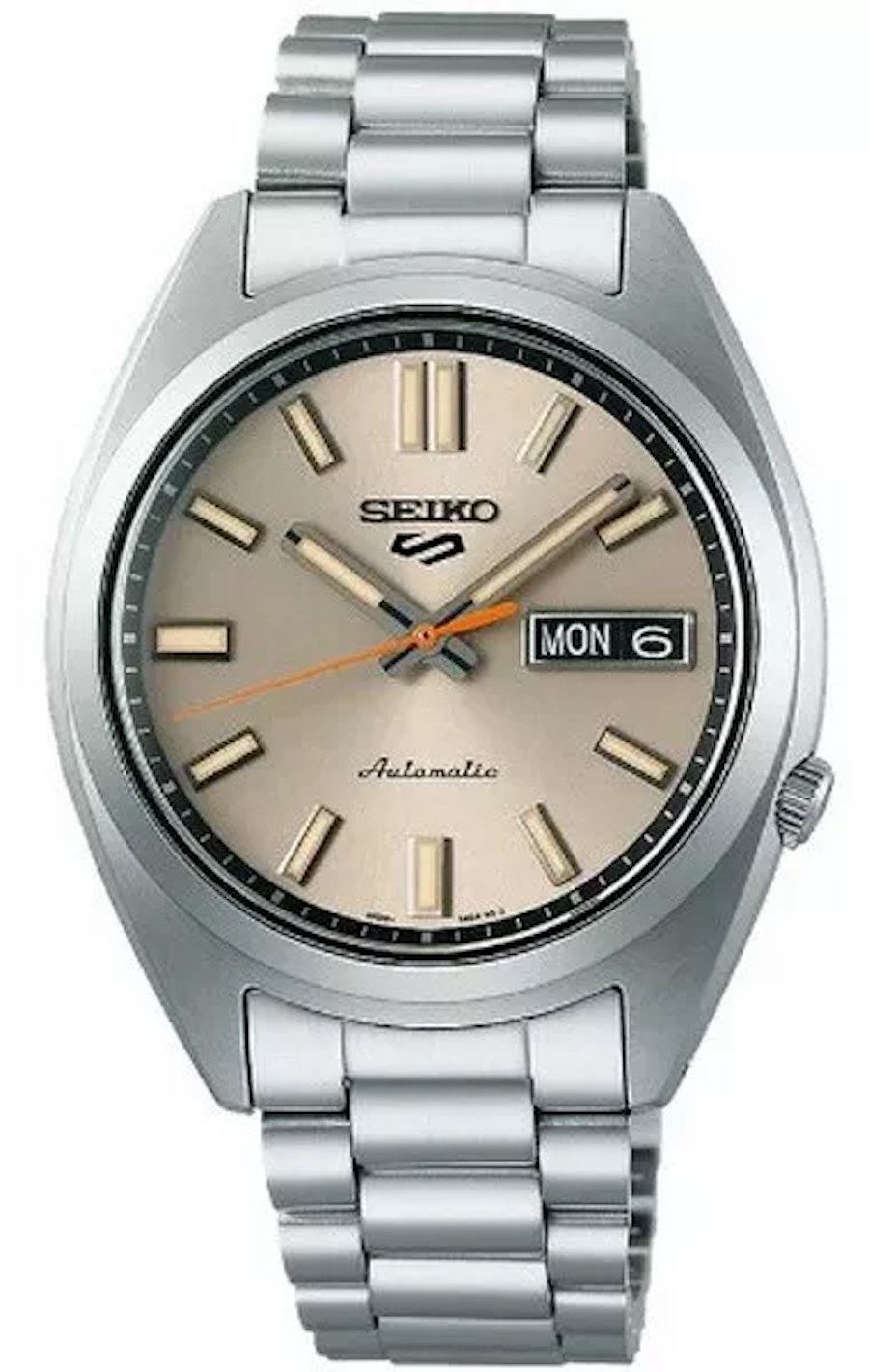 automatic men's watch Seiko 5 Sports SNXS Style SRPK91K1 37.4mm 100m WR steel strap