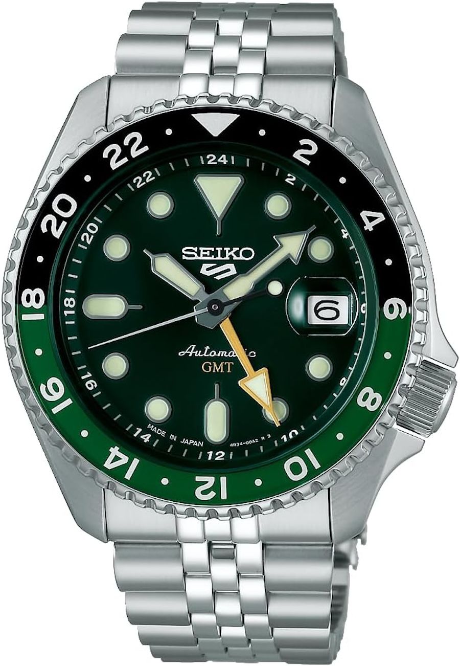 automatic men's watch Seiko 5 Sports NIGHT LIZARD SBSC019 JDM 42.5mm 100m WR steel strap JDM (Japanese domestic market) Made in Japan