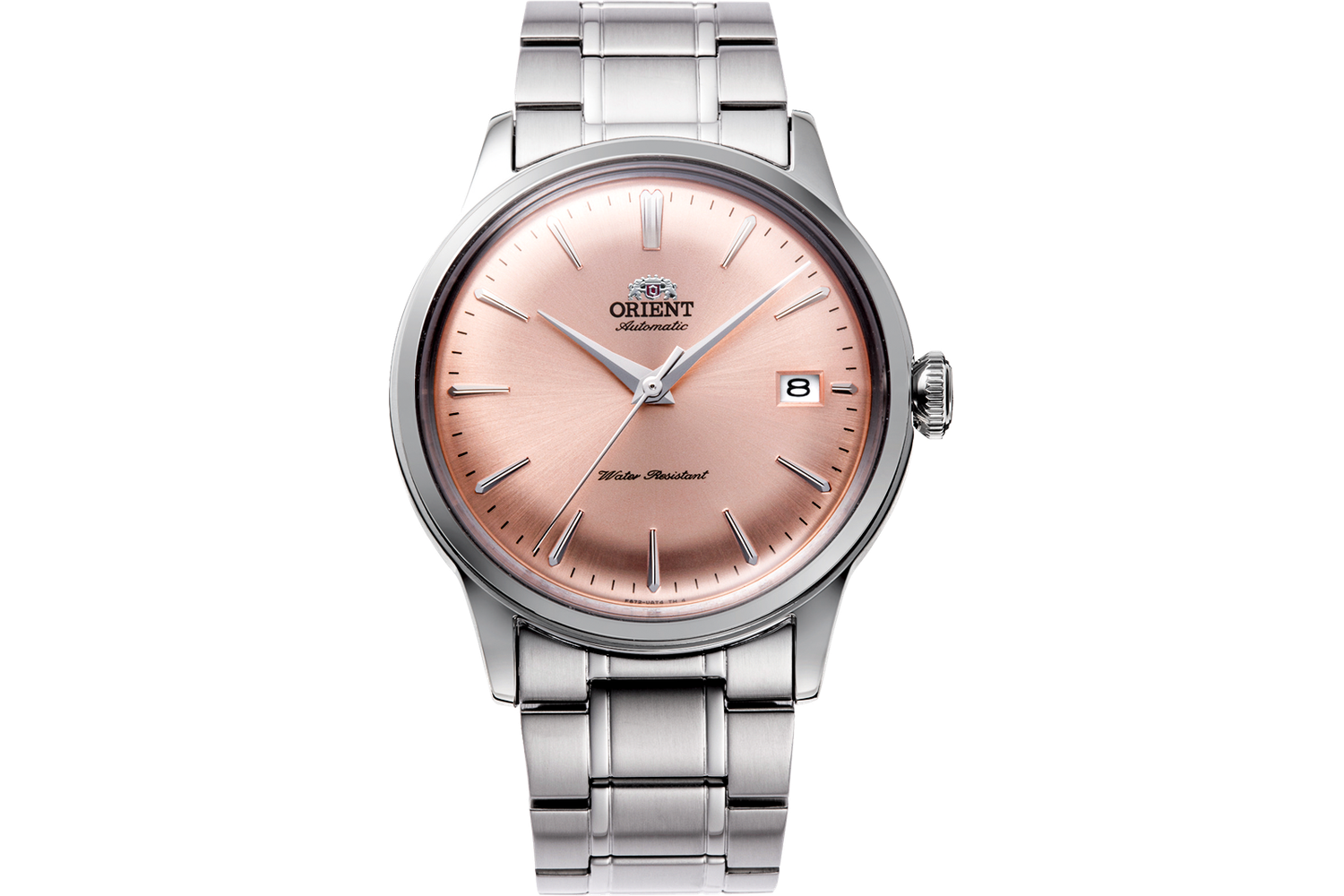 Orient Bambino Metal  RA-AC0M11Y 38.4mm 30m WR automatic men's watch with steel strap Hand-Hacking (supports manual winding)