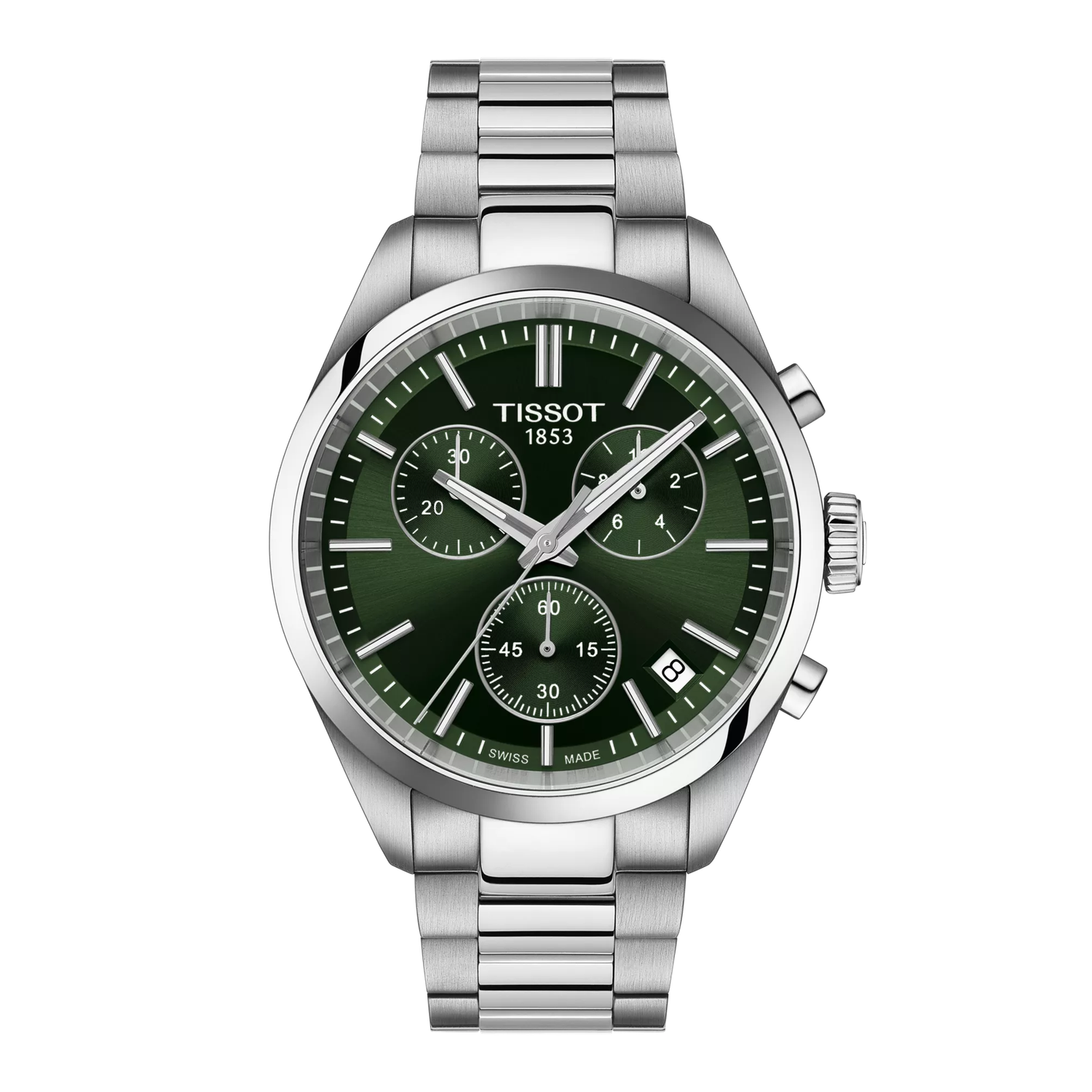 Tissot PR 100 Chronograph T150.417.11.091.00 40mm sapphire crystal steel strap